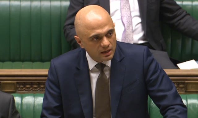 Housing Secretary Sajid Javid made a statement to MPs in the House of Commons (PA)