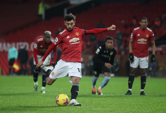 Bruno Fernandes has scored nine Premier League penalties since February 2020 - more than any other player