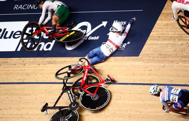 Laura Kenny suffered a nasty fall at the World Championships in Berlin