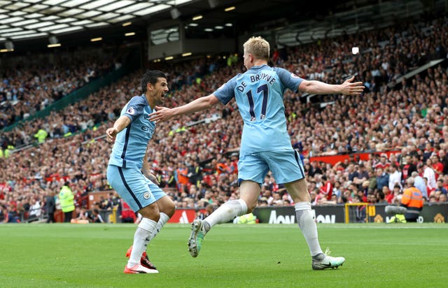 Kevin De Bruyne opened the scoring for City at Old Trafford in 2016