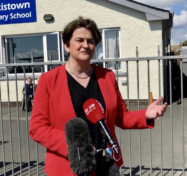 Arlene Foster visits primary school