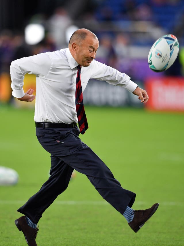 England head coach Eddie Jones in the warm-up before the World Cup semi-final