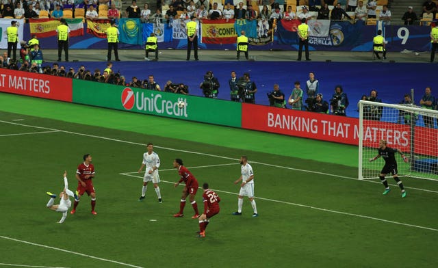 Bale scored twice in the 2018 Champions League final win against Liverpool, his first with a brilliant overhead kick