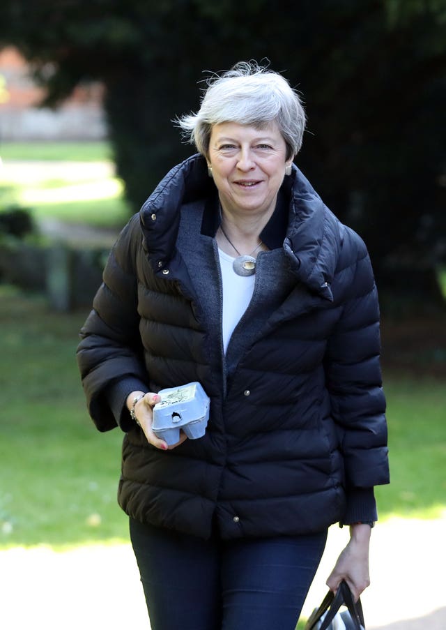 Prime Minister Theresa May at church