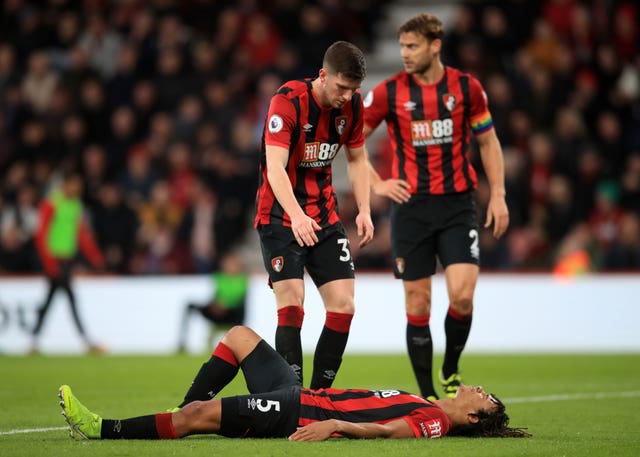 Nathan Ake was forced off at 0-0