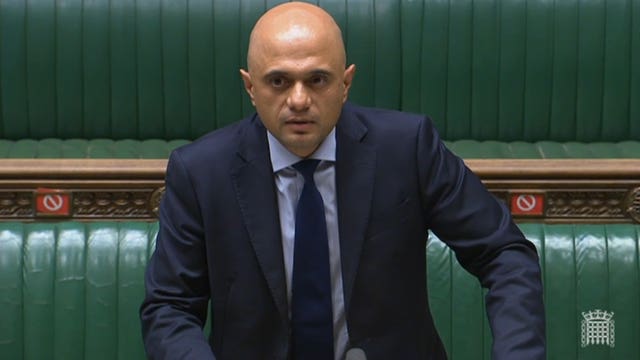 Health Secretary Sajid Javid said the approach would reinforce the vaccine wall of defence even further (PA Wire/PA Images)