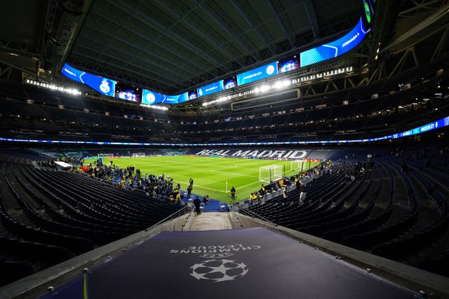 Inside view of the Bernabeu Stadium