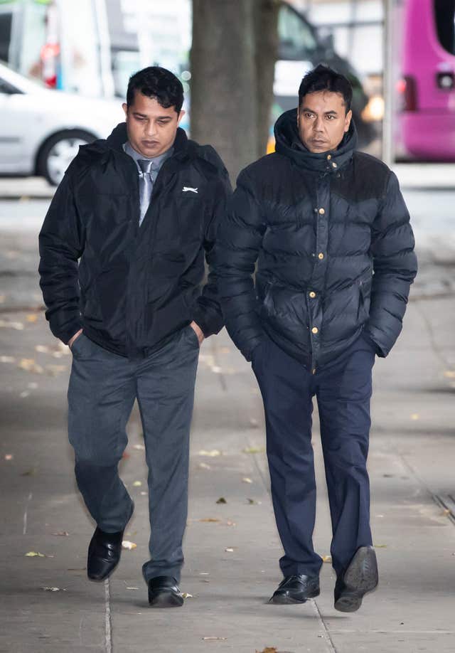 Harun Rashid and Mohammed Kuddus at Manchester Crown Court