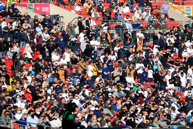 Fans in attendance for the Carabao Cup at Wembley
