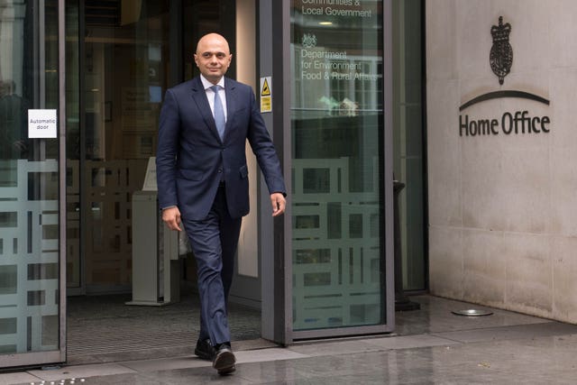 Sajid Javid took over as Home Secretary on Monday (Stefan Rousseau/PA)