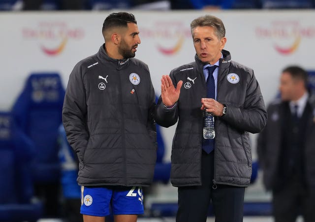 Riyad Mahrez and Claude Puel