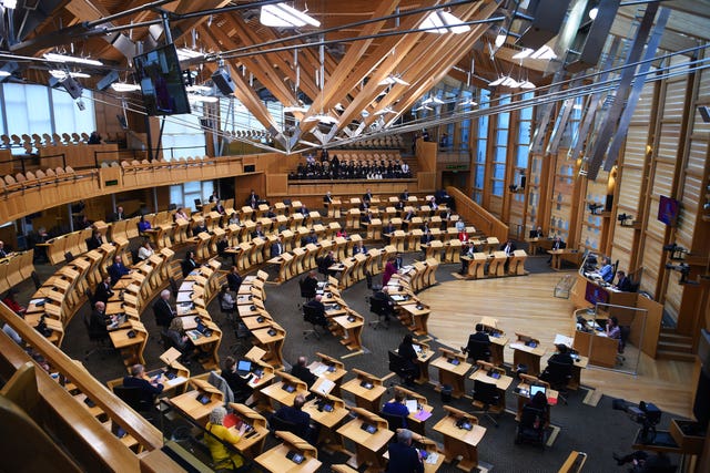 Scottish Parliament debating chamber