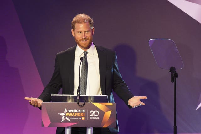 Harry at the annual WellChild Awards in September during his last trip to the UK