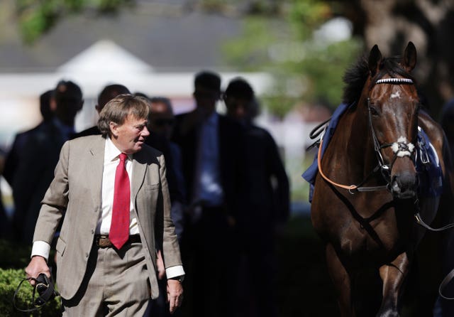 Nicky Henderson with Constitution Hill before the September Stakes