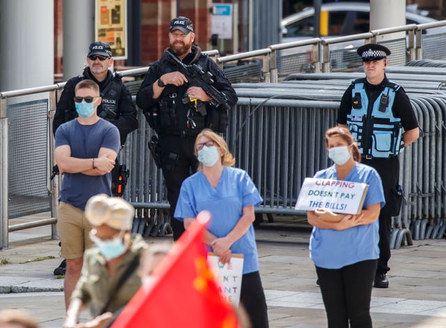 NHS national pay protest