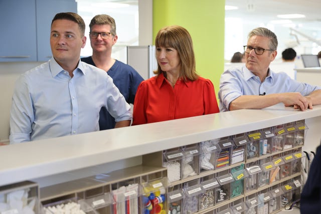 Health Secretary Wes Streeting, Chancellor Rachel Reeves and Prime Minister Sir Keir Starmer and Health Secretary Wes Streeting at the launch of the Government’s 10-year health plan during a visit to the Sir Ludwig Guttman Health & Wellbeing Centre in east London