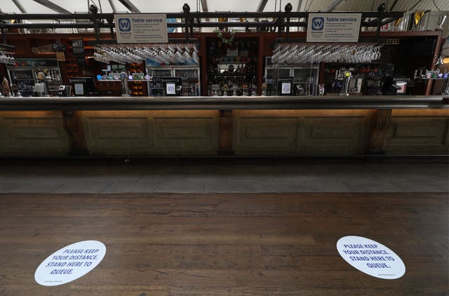 Social distancing in pub