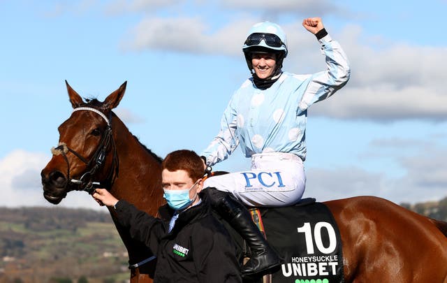Just Champion - Honeysuckle and Rachael Blackmore at Cheltenham last year