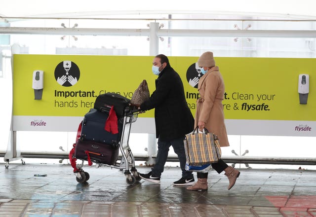 Passengers at Edinburgh airport
