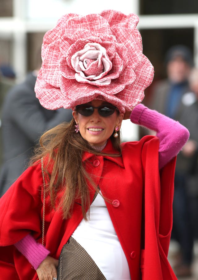Tracy Rose during Ladies Day of the 2019 Cheltenham Festival at Cheltenham Racecourse.