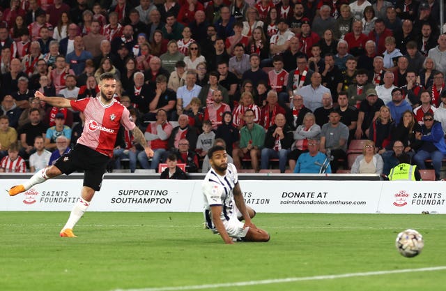 Adam Armstrong scored twice for Southampton
