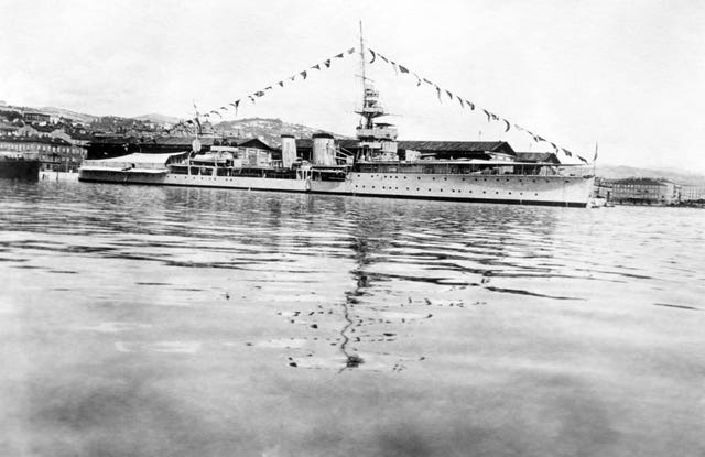 The original HMS Cardiff in 1919 (PA Archive)
