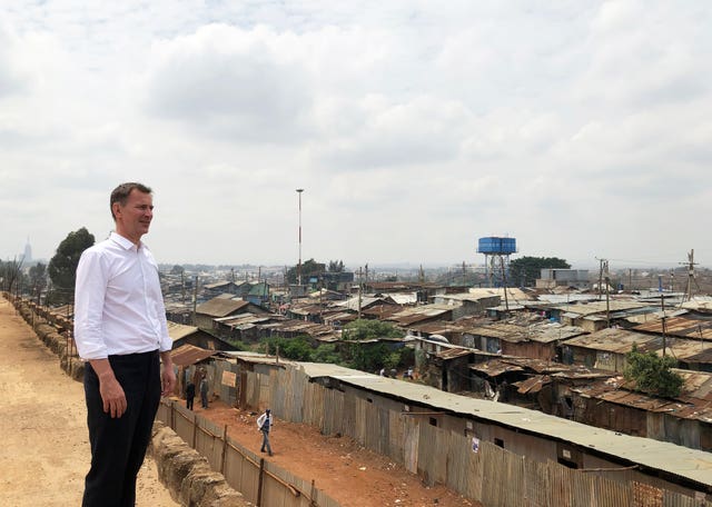 Mr Hunt was speaking after a week-long trip to Africa (Harriet Line/PA)