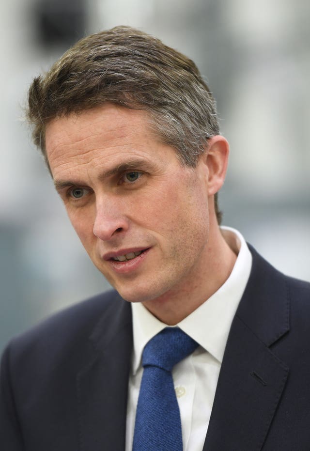 Gavin Williamson said the Ministry of Defence was always ready to respond to requests for assistance (Joe Giddens/PA Wire)