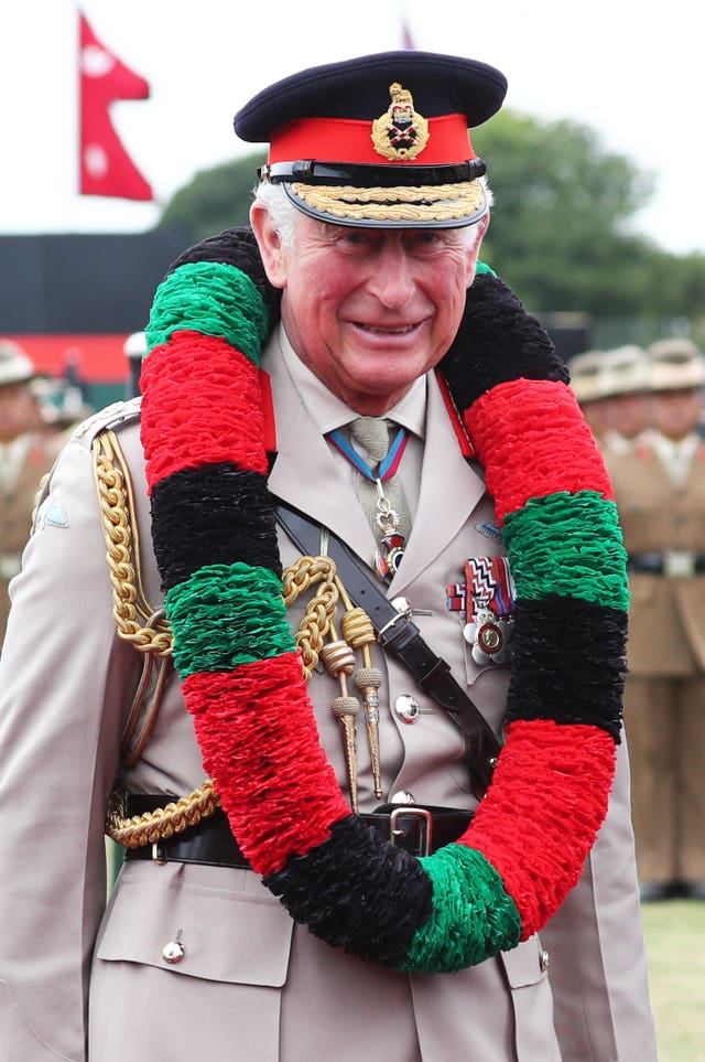 Prince of Wales visiting the Gurkhas