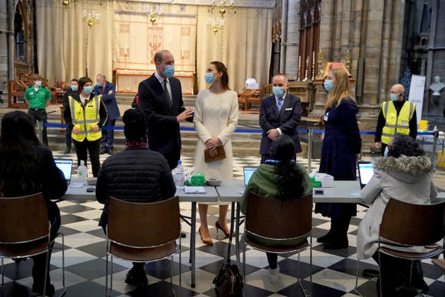 Royal visit to London vaccination centre