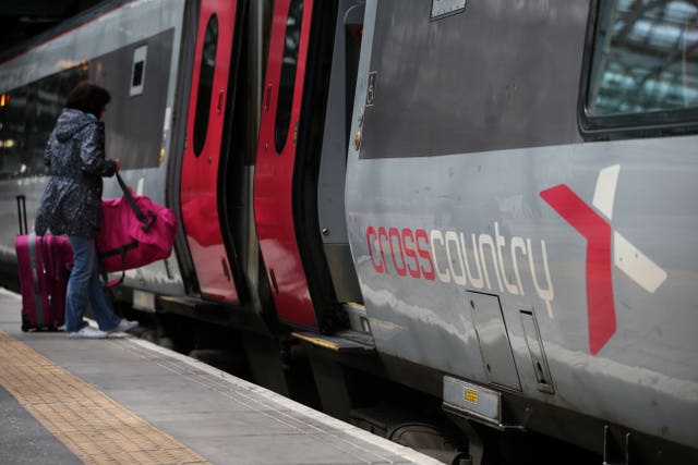 A CrossCountry train at Edinburgh Waverley station
