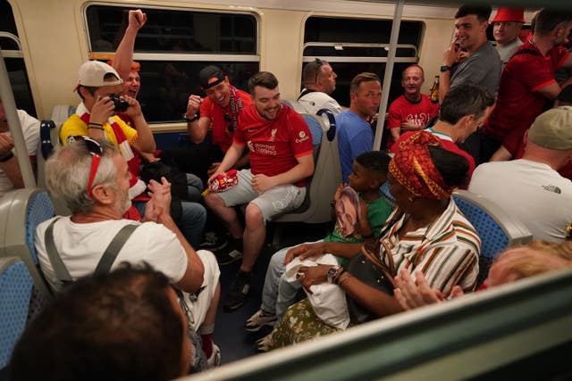 Liverpool fans head to the ground