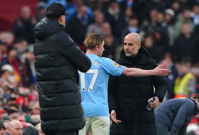 Kevin De Bruyne shows frustration after being substituted
