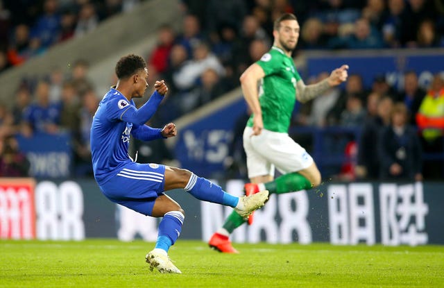 Demarai Gray opened the scoring for Leicester