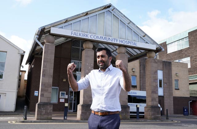 Humza Yousaf visit to Falkirk Community Hospital