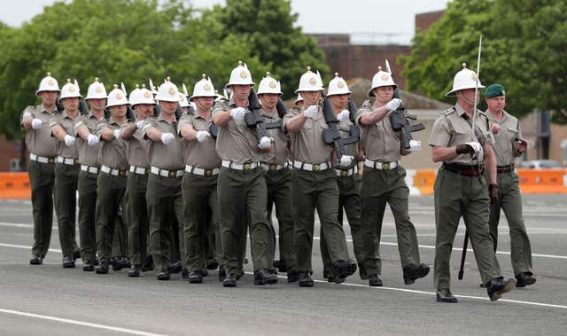 Members of the Royal Marines will provide ceremonial support at the wedding (Andrew Matthews/PA)