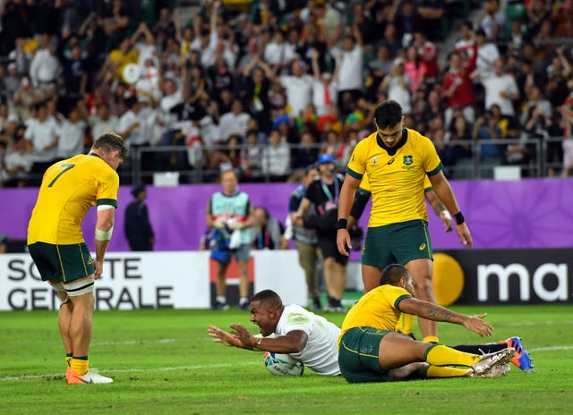 Australia pulled to within one point thanks to Marika Koroibete's try but Kyle Sinckler restored England's advantage in the 46th minute