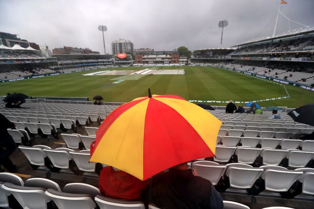 All of the first day of the second Test was washed out at Lord's