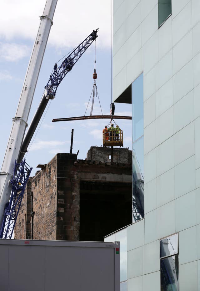 Cranes at the Mackintosh building