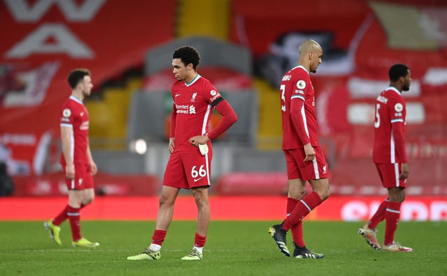 Liverpool's performances in 2021 have been poor