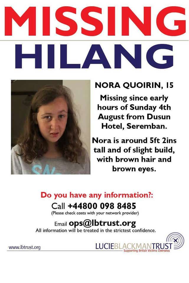 Malaysian police treating disappearance of London teenager as abduction – chariy