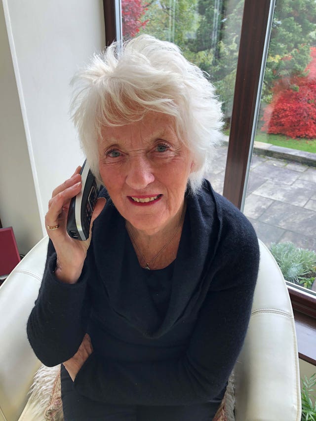 Christine Sharp, recipient of the Duchess of Cornwall Award, on a phone call to Camilla