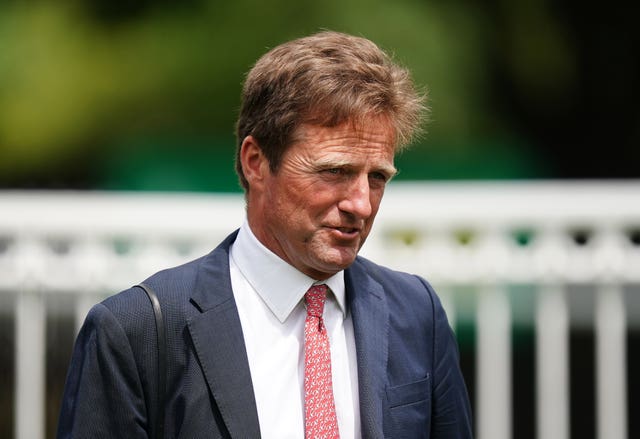 Ralph Beckett took Task Force for a racecourse gallop on Monday
