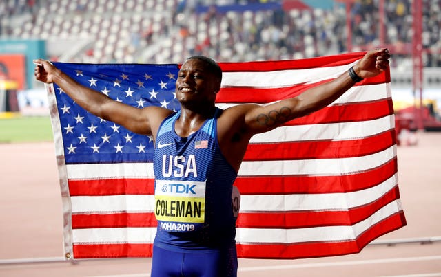 Christian Coleman won the men's 100m final at the World Championships in Qatar