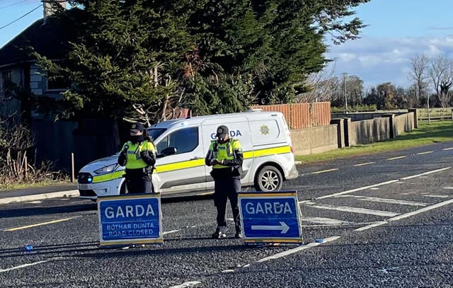 Gardai at the scene