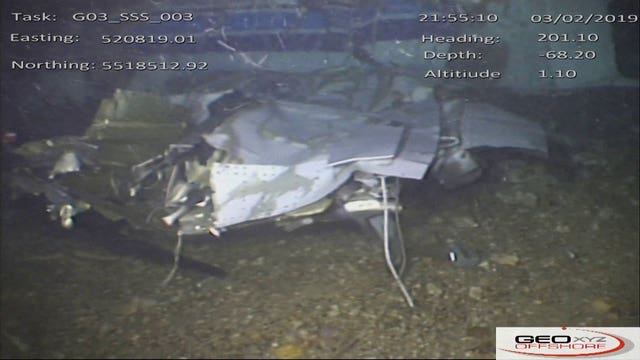 The wreckage of the plane