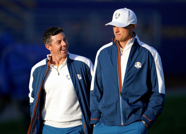 Rory McIlroy and Ludvig Aberg