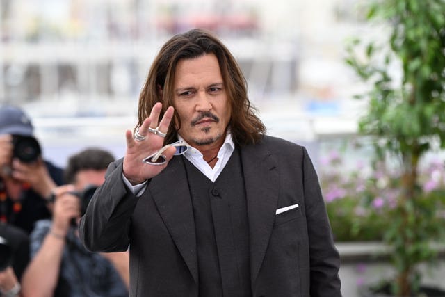 Johnny Depp attending the photocall for Jeanne du Barry at the Cannes film festival