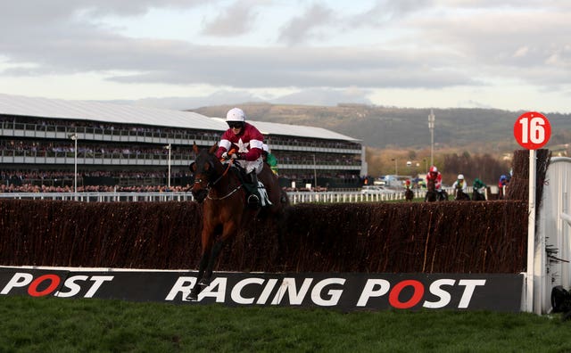 Lisa O’Neill on board Tiger Roll winning the National Hunt Chase