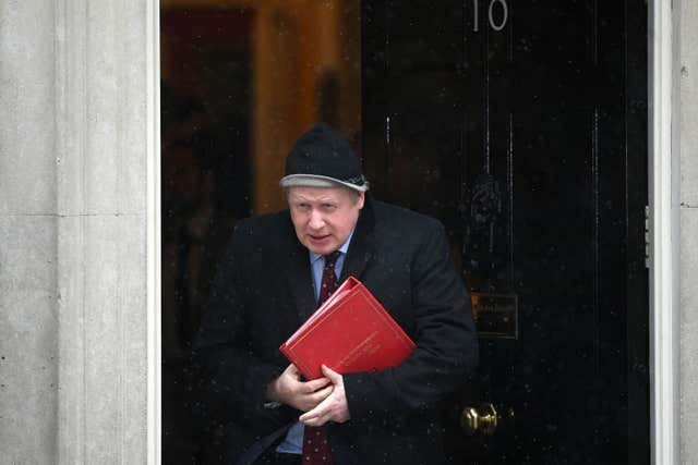 Foreign Secretary Boris Johnson leaves No 10 after the special Cabinet meeting (Victoria Jones/PA)